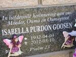 GOOSEN Isabella Purdon 1932-2012