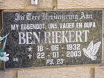 RIEKERT Ben 1932-2003