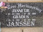 JANSSEN Gradus 1915-1993 & Jannetjie 1916-1989