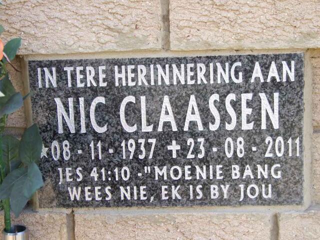 CLAASEN Nic 1937-2011