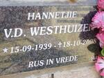 WESTHUIZEN Hannetjie, v.d. 1939-2008