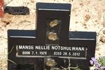 NOTSHULWANA Manse Nellie 1929-2012