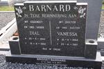 BARNARD Dial 1942-1982 &  Bridget 1940-2011 :: BARNARD Vanessa 1964-1987