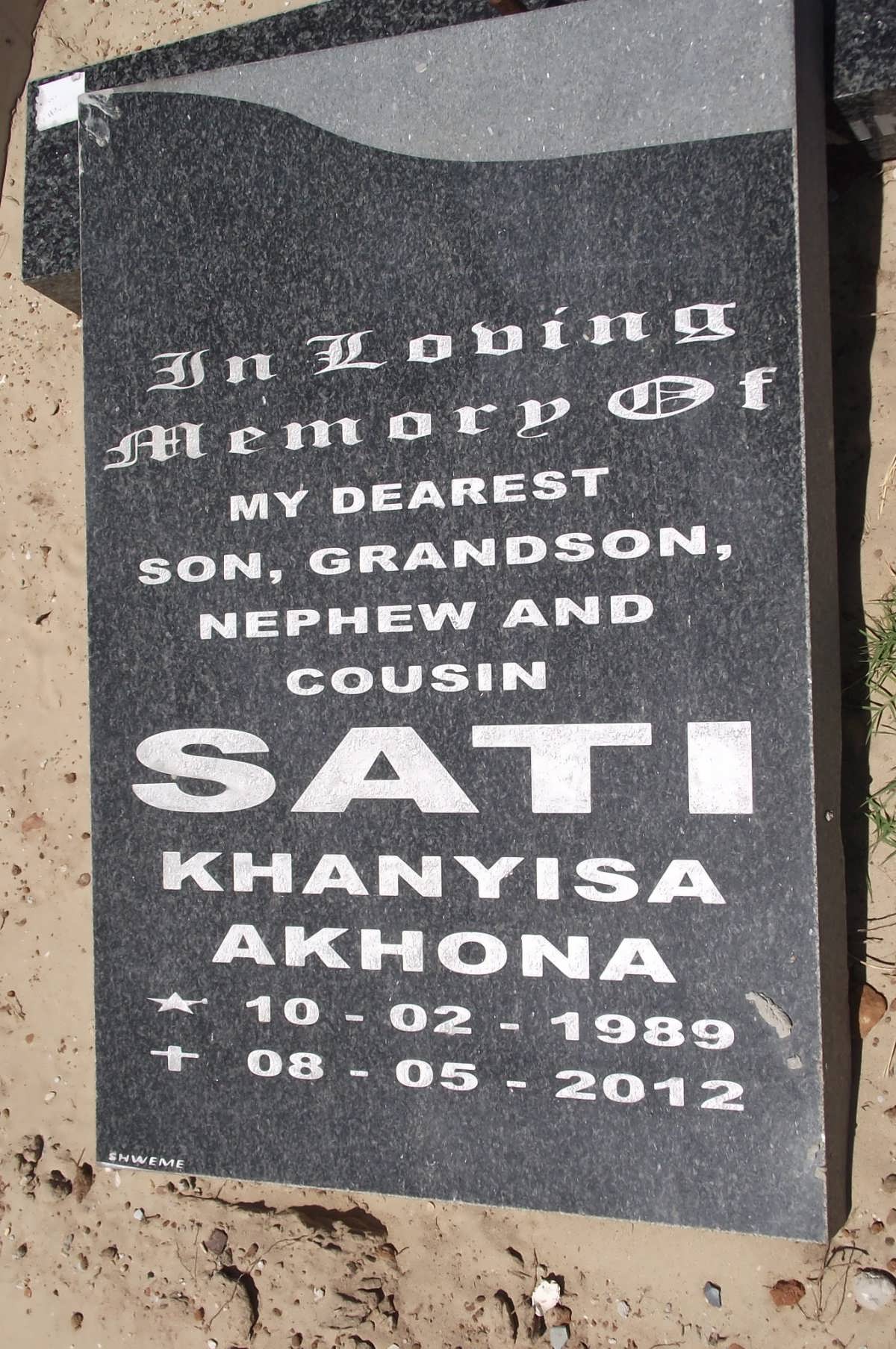 SATI Khanyisa Akhona 1989-2012