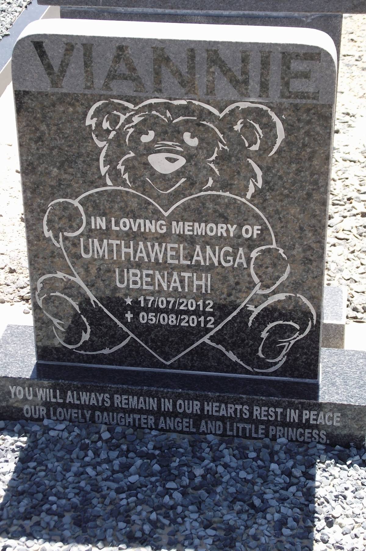 VIANNIE Umthawelanga Ubenathi 2012-2012