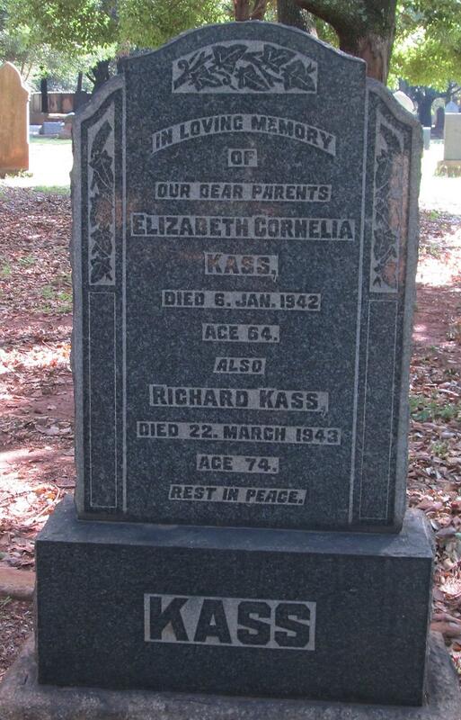KASS Richard -1943 & Elizabeth Cornelia -1942