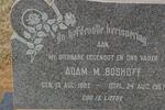 BOSHOFF Adam M. 1882-1967
