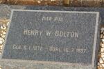 BOLTON Henry W. 1872-1957