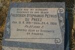 PREEZ Frederick Stephanus Petrus, du 1891-1950