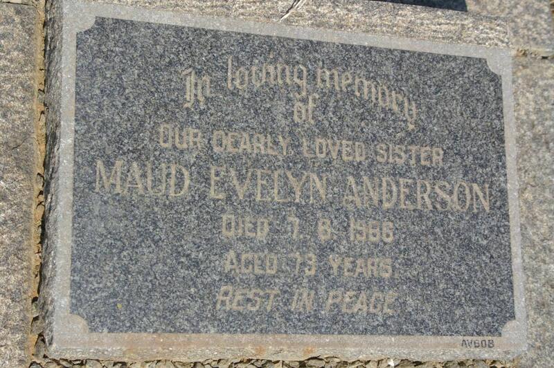 ANDERSON Maud Evelyn -1986