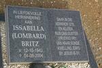BRITZ Issabella nee LOMBARD 1942-2004