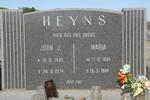HEYNS John J. 1885-1974 & Maria 1884-1982