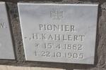 KAHLERT H. 1882-1905