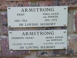 ARMSTRONG  Fred 1880-1962 & Vera Alice PINKER 1891-1978 :: ARMSTRONG Desmond 1920-2001 & Moira Konig BOWKER 1916-2003