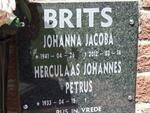 BRITS Herculaas Johannes Petrus 1933-  & Johanna Jacoba 1941-2012