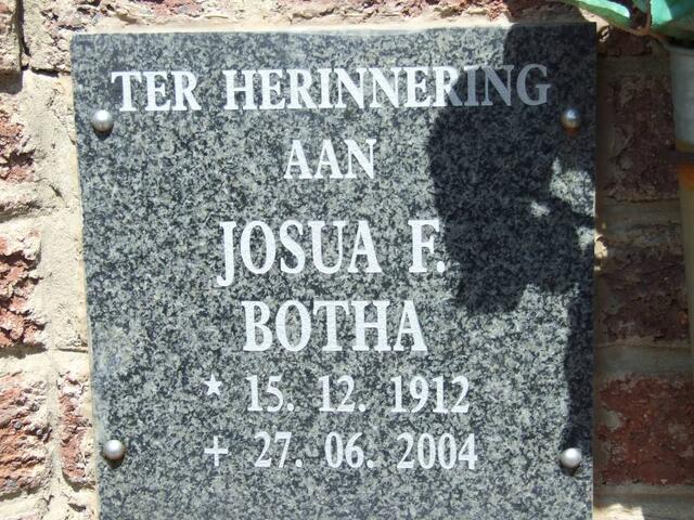 BOTHA Josua F. 1912-2004