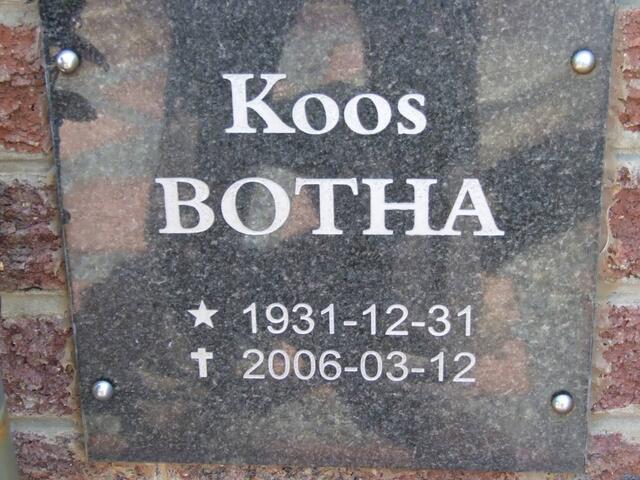 BOTHA Koos 1931-2006
