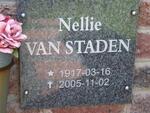 STADEN Nellie, van 1917-2005
