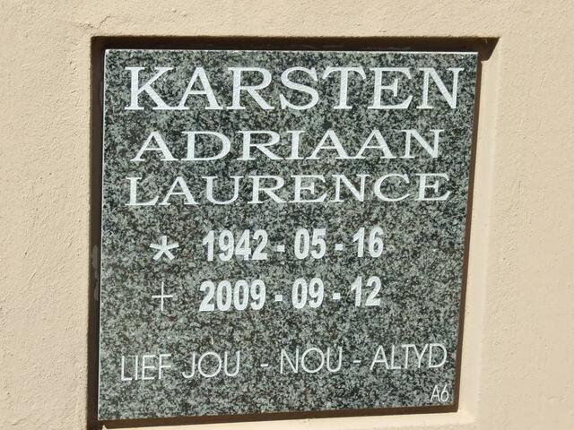 KARSTEN Adriaan Laurence 1942-2009