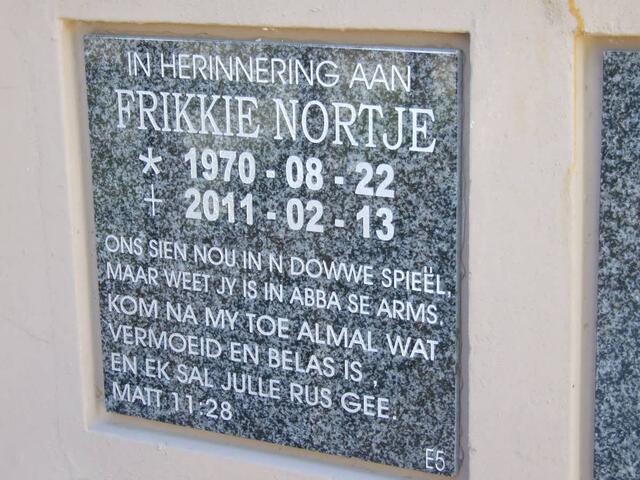 NORTJE Frikkie 1970-2011
