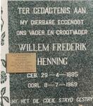 HENNING Willem Frederik 1885-1969