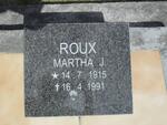 ROUX Martha J. 1915-1991