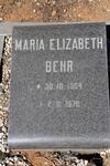 BEHR Maria Elizabeth 1904-1978