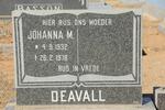DEAVALL Johanna M. 1932-1978