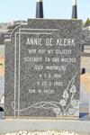 KLERK Annie, de nee WARWICK 1916-1980
