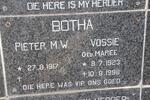 BOTHA Pieter M.W. 1917- & Vossie MAREE 1923-1998