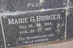 BURGER Marie G. 1954-1992