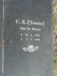 OOSTHUIZEN C.E. nee DE BRUYN 1921-2004