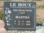 ROUX Martha, le 1929-2003