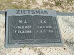 ZIETSMAN W.J. 1907-1985 & S.C. 1908-1991