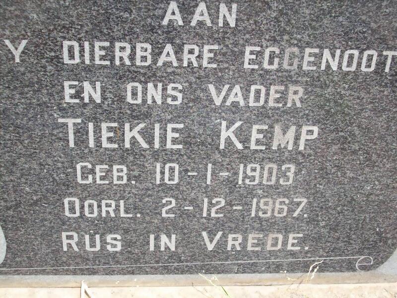 KEMP Tiekie 1903-1967