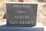 EEDEN Petrus Paules, van 1927-1999