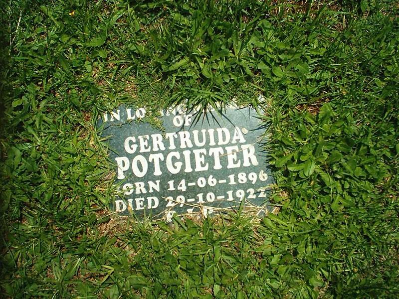 POTGIETER Gertruida 1896-1922