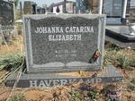 HAVERKAMP Johanna Catarina Elizabeth 1963-1998