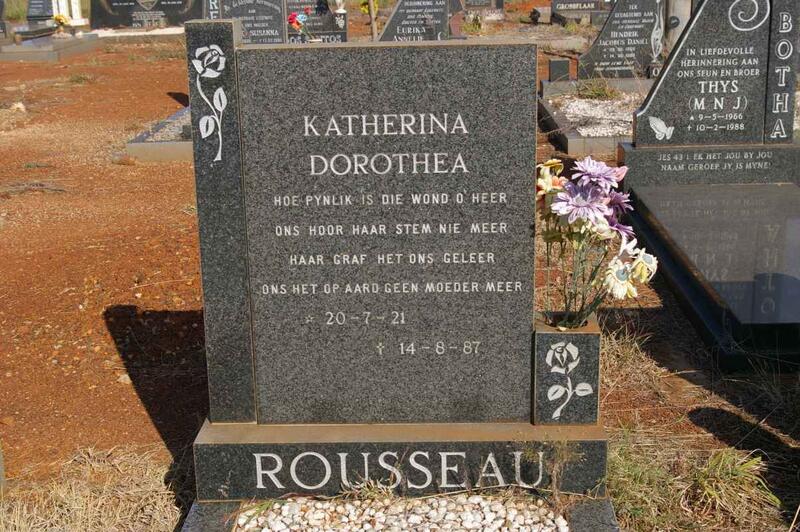ROUSSEAU Katherina Dorothea 1921-1987