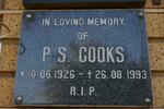 COOKS P.S. 1926-1993