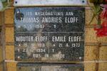 ELOFF Thomas Andries 1947- :: ELOFF Wouter 1971-1994 :: ELOFF Emile 1973-