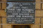 RENSBURG David Benjamin, Janse van 1935-2000 & Bessie Mabel 1939-1995