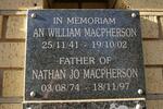 MACPHERSON An William 1941-2002 :: MACPHERSON Nathan Jo 1974-1997