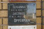 OPPERMAN Jacobus J.P. 1933- & Susanna M.E. 1930-1989