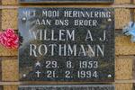 ROTHMANN Willem A.J. 1953-1994