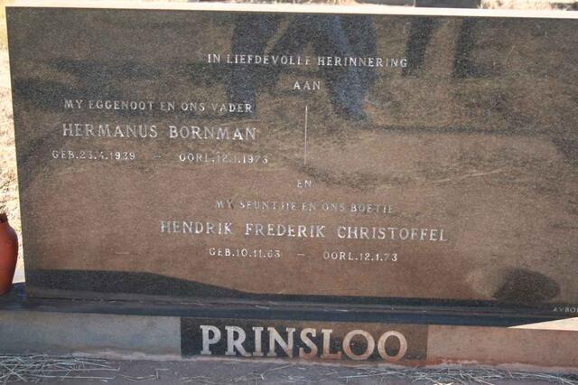 PRINSLOO Hermanus Bornman 1939-1973 :: PRINSLOO Hendrik Frederik Christoffel 1963-1973
