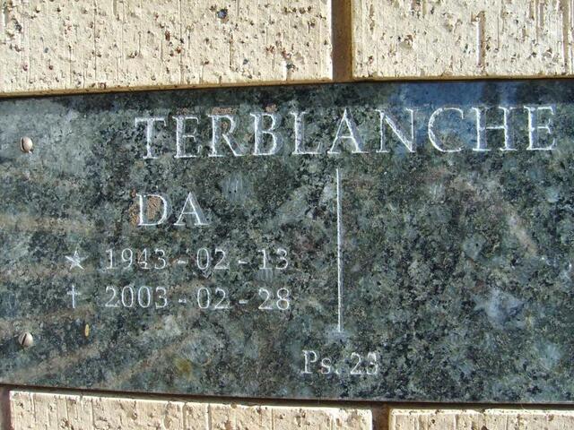 TERBLANCHE D.A. 1943-2003