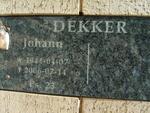 DEKKER Johann 1944-2006