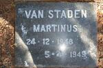 STADEN Martinus, van 1948-1949