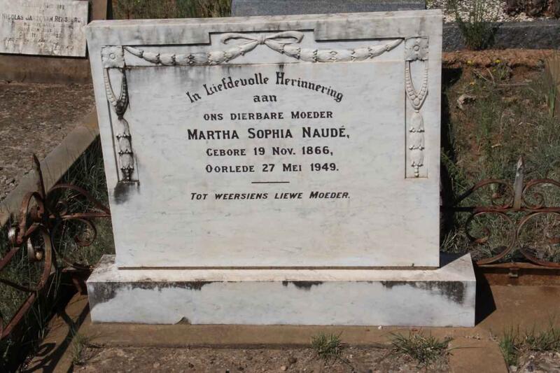 NAUDÉ Martha Sophia 1866-1949